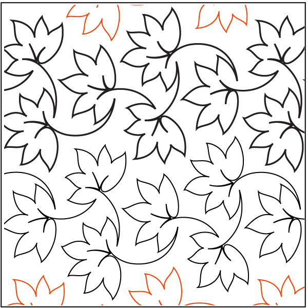 Fall-Foliage-quilting-pantograph-pattern-Patricia-Ritter-Urban-Elementz