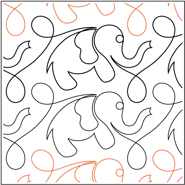 Playful-Elephants-quilting-pantograph-pattern-Patricia-Ritter-Sara-Ann-Myers