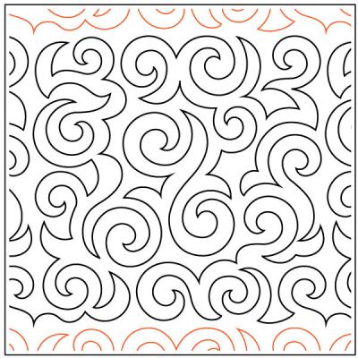 INVENTORY REDUCTION - Atlantic PAPER longarm quilting pantograph design by Patricia Ritter and Denise Schillinger