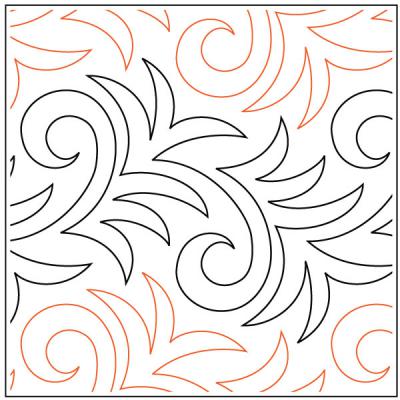Conifer quilting pantograph pattern by Patricia Ritter and Denise Schillinger