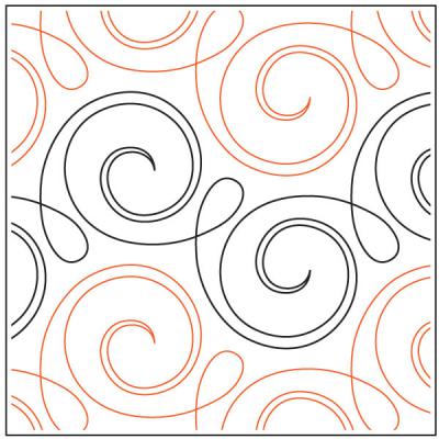 Happy quilting pantograph pattern by Patricia Ritter and Denise Schillinger