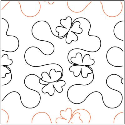 INVENTORY REDUCTION - Hip Hop Clover quilting pantograph pattern by Patricia Ritter Urban Elementz