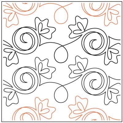 Sugar Baby quilting pantograph pattern by Patricia Ritter and Denise Schillinger