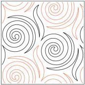 Denise's Spinners quilting pantograph pattern by Patricia Ritter and Denise Schillinger