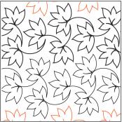Fall Foliage PAPER longarm quilting pantograph design by Patricia Ritter of Urban Elementz