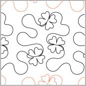 Hip Hop Clover PAPER longarm quilting pantograph design by Patricia Ritter Urban Elementz