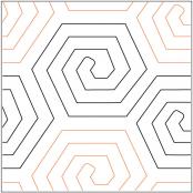 Honeycomb quilting pantograph pattern by Urban Elementz
