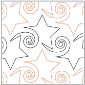 Wishing On A Star PAPER longarm quilting pantograph design by Patricia Ritter and Denise Schillinger