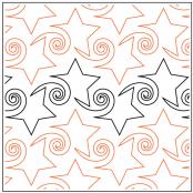 INVENTORY REDUCTION - Wishing On A Star PAPER longarm quilting pantograph design by Patricia Ritter and Denise Schillinger 1