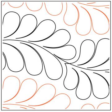 INVENTORY REDUCTION - Mystical Feathers #1 PAPER longarm quilting pantograph design by Patricia Ritter Quilters Apothecary