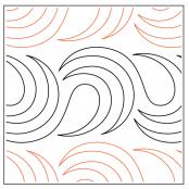 INVENTORY REDUCTION - Cove PAPER longarm quilting pantograph design by Patricia Ritter and Quilters Apothecary