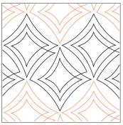 INVENTORY REDUCTION - Diamonds Are Forever PAPER longarm quilting pantograph design by Patricia Ritter