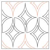 INVENTORY REDUCTION - Easy Orange Peel Unfurled quilting pantograph pattern by Patricia Ritter and Marybeth O'Halloran
