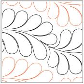INVENTORY REDUCTION - Mystical Feathers #1 PAPER longarm quilting pantograph design by Patricia Ritter Quilters Apothecary