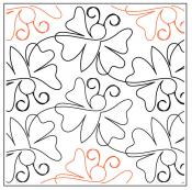 INVENTORY REDUCTION - Painted Lady PAPER quilting pantograph design by Patricia Ritter and Jeffery Schillinger