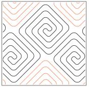 INVENTORY REDUCTION - Labyrinth- Bias Cut PAPER longarm quilting pantograph design by Patricia Ritter of Urban Elementz