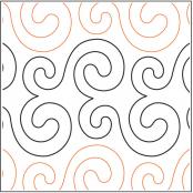 Swanky PAPER longarm quilting pantograph design by Patricia Ritter Sarah  Ann Myers