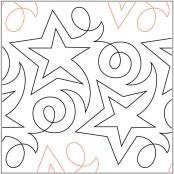 Becker's Shooting Star PAPER longarm quilting pantograph design by Barbara Becker