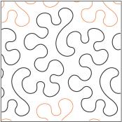 Bumpity PAPER longarm quilting pantograph design by Barbara Becker