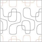 INVENTORY REDUCTION - Modernish #1 PAPER longarm quilting pantograph design by Barbara Becker