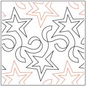 INVENTORY REDUCTION - Star Streamers PAPER longarm quilting pantograph design by Barbara Becker