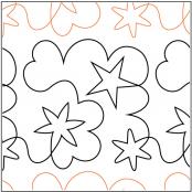 INVENTORY REDUCTION - Starry Dreams PAPER longarm quilting pantograph design by Barbara Becker