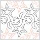 Star Streamers PAPER longarm quilting pantograph design by Barbara Becker