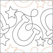 INVENTORY REDUCTION - Horseshoes PAPER longarm quilting pantograph design by Jessica Shick