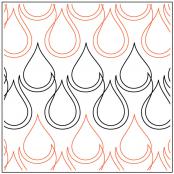 Pouring Rain quilting pantograph pattern by Jessica Schick