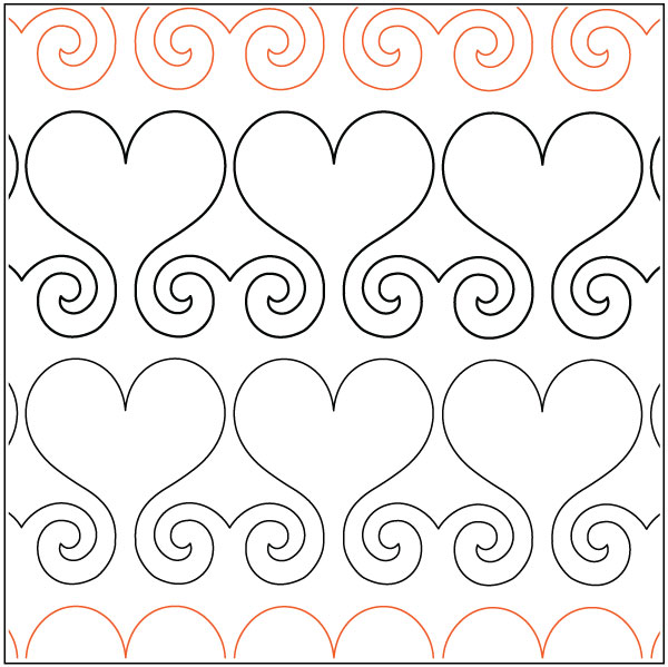 Hearts-Abound-Border-quilting-pantograph-sewing-pattern-Lisa-Calle