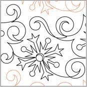 INVENTORY REDUCTION - Flurries PAPER longarm quilting pantograph design by Lisa Calle 1