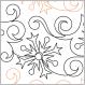 Flurries PAPER longarm quilting pantograph design by Lisa Calle