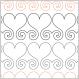 Hearts Abound Border quilting pantograph sewing pattern by Lisa Calle