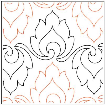 Beacon PAPER longarm quilting pantograph design by Lorien Quilting