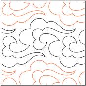 Airy quilting PAPER longarm quilting pantograph design by Lorien Quilting