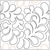 Bountiful Feathers PAPER longarm quilting pantograph design by Lorien Quilting 1