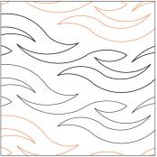 Ebb and Flow PAPER longarm quilting pantograph design by Lorien Quilting