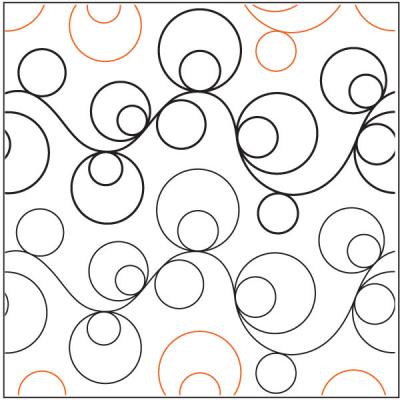 Double Bubble #1 pantograph pattern by Patricia Ritter of Urban Elementz