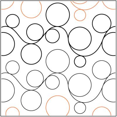 INVENTORY REDUCTION - Double Bubble #2 pantograph pattern by Patricia Ritter of Urban Elementz