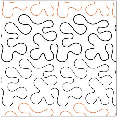 Scribbles Petite quilting pantograph pattern by Patricia Ritter of Urban Elementz