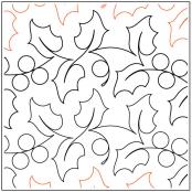 Christmas Holly pantograph pattern by Patricia Ritter of Urban Elementz