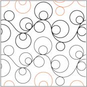 INVENTORY REDUCTION - Double Bubble #1 PAPER longarm quilting pantograph design by Patricia Ritter of Urban Elementz