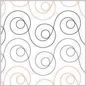 Mod Dotz PAPER longarm quilting pantograph design by Patricia Ritter of Urban Elementz