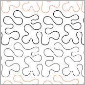 Scribbles Petite PAPER longarm quilting pantograph design by Patricia Ritter of Urban Elementz