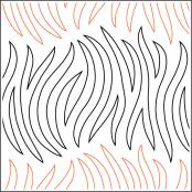 CLOSEOUT- Tiger Stripe PAPER longarm quilting pantograph design by Apricot Moon Designs