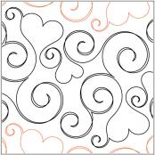 Smitten PAPER longarm quilting pantograph design by Patricia Ritter and Valerie Smith