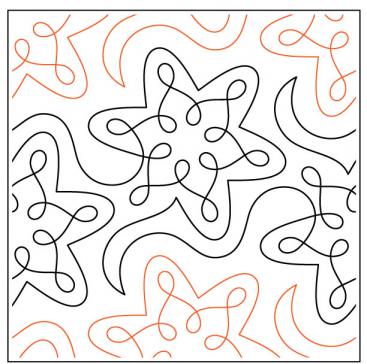 INVENTORY REDUCTION - A Gentle Snowfall PAPER longarm quilting pantograph design by Willow Leaf Designs