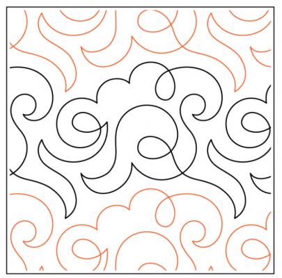 Fancy That PAPER longarm quilting pantograph design by Willow Leaf Designs