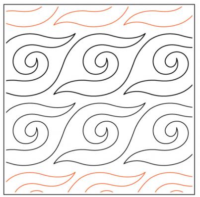 INVENTORY REDUCTION - Knotty PAPER longarm quilting pantograph design by Willow Leaf Designs