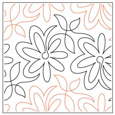 INVENTORY REDUCTION - Maisie Daisy PAPER longarm quilting pantograph design by Willow Leaf Designs